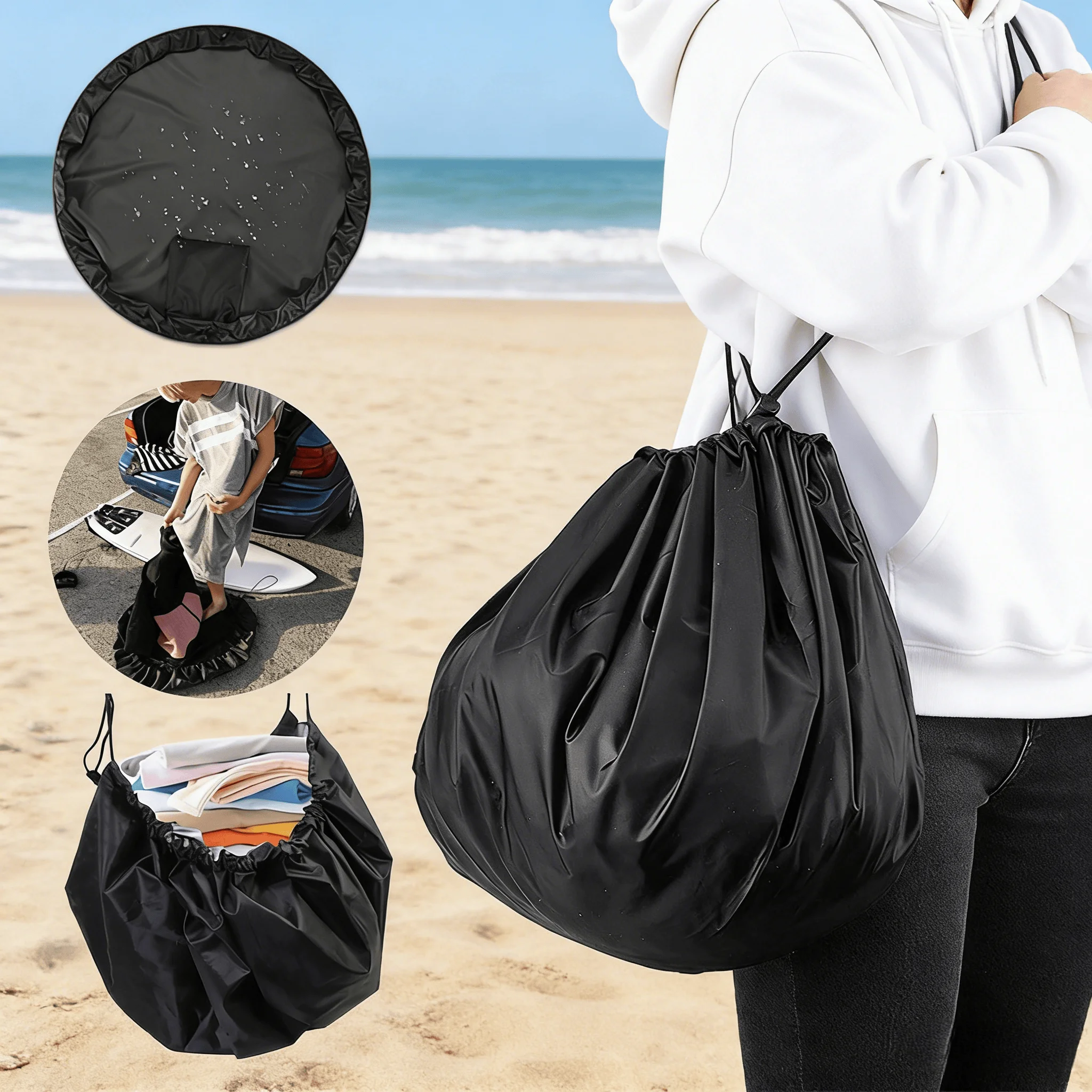 Schwimm-Neoprenanzug-Wechselmatte Strandkleidung-Wechselunterlage Praktische Aufbewahrung von Kleidung und Mehrfach-Spezifikationen für Strand-Aufbewahrungsmatten