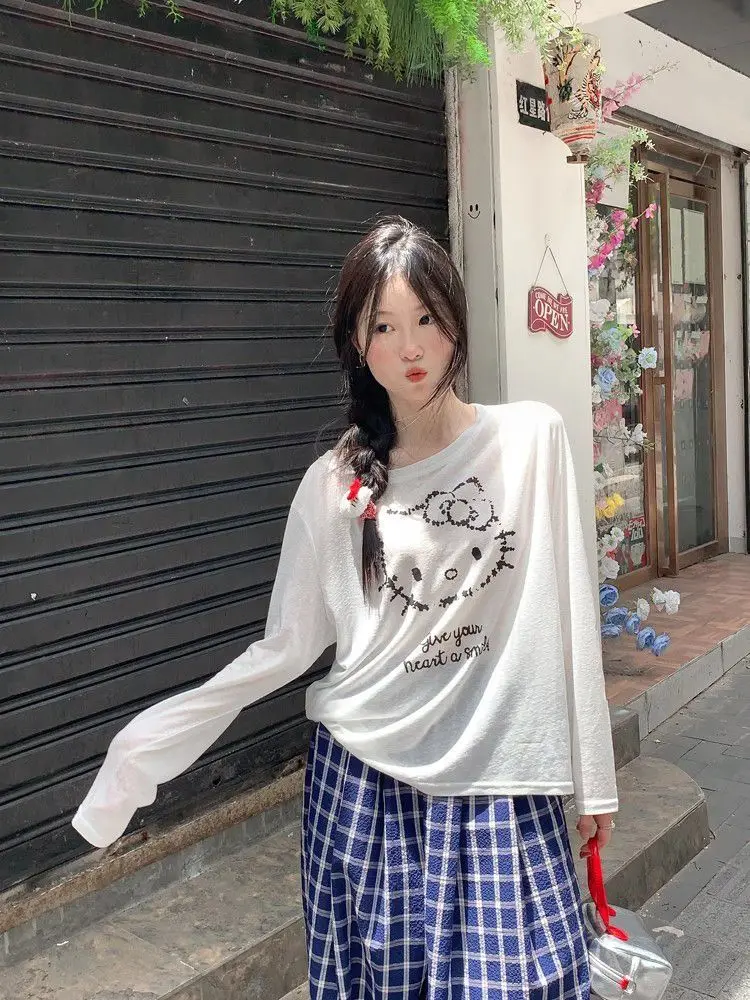 Zomer 2025, dames dunne lange Sve-pak, casual broek, blauwe geruite losse pasvorm, comfortabele polyestermix, woon-werkverkeer