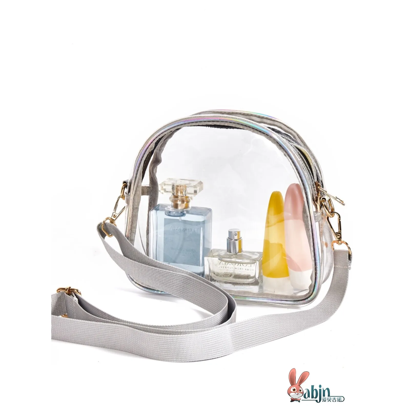 

Large Capacity Transparent Waterproof Crossbody Bag Festival Purse Simple Design PVC Material Women's Handbag ABEYINUOR