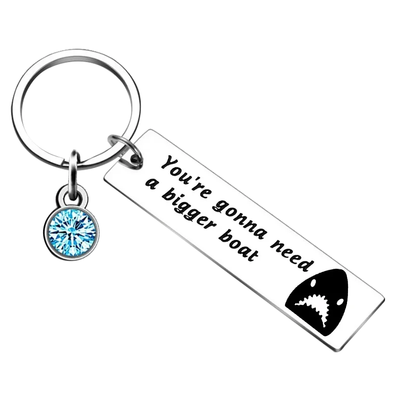 Hot Shark Jewelry Keychain You're Gonna Need A Bigger Boat Key Rings Shark Lover Gifts