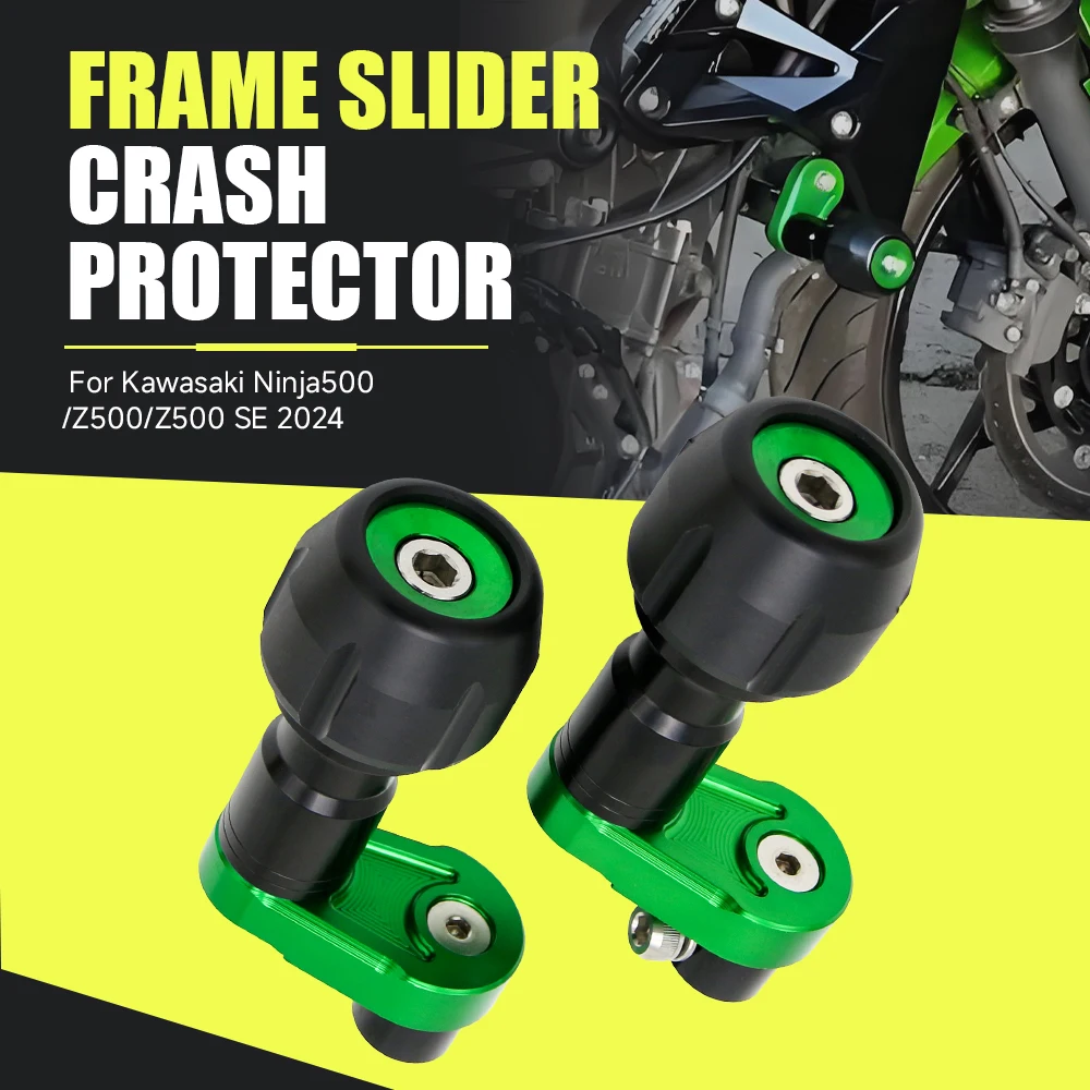 Protectores de Chasis para Motocicleta, Compatibles con NINJA 400 NINJA400 Z400 2018-2024, Protección Lateral del Motor CNC