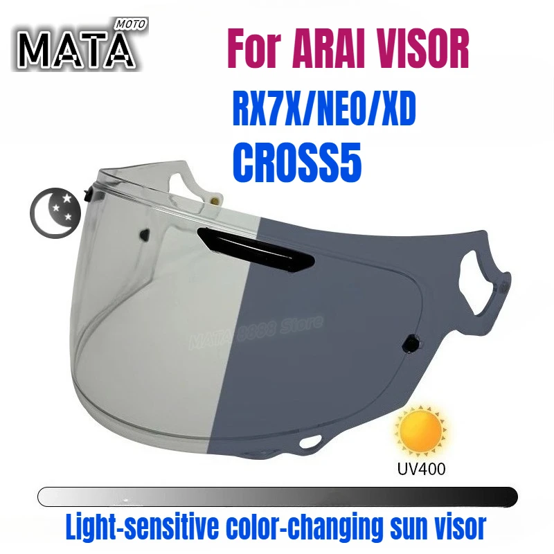 

For Arai RX7X Color-changing Visor NEO XD CROSS 5 Pull Helmet Aurora Electroplating Color-changing Capacete De Moto Visor