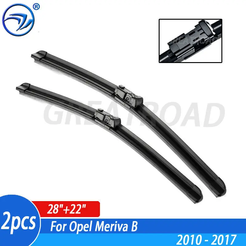 Wiper LHD Front Wiper Blades For Opel Meriva B 2010 - 2017 Windshield Windscreen Front Window 28