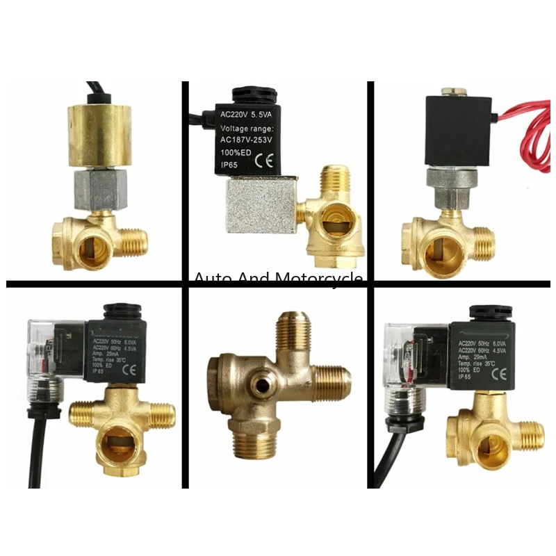 1XSilent Oil-Free Air Compressor Electromagnetic Check Valve Accessories 220V380V Solenoid Valve Power Off Pressure Relief Valve