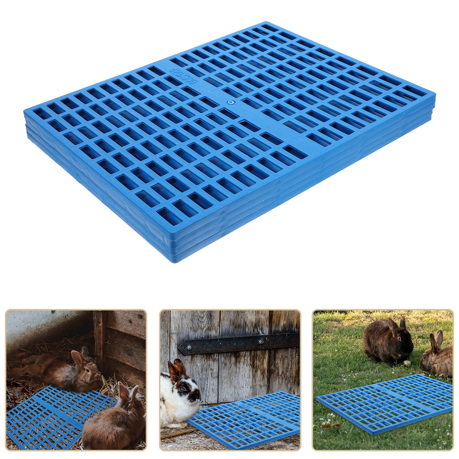 

4Pcs Bunny Cage Foot Pads Plastic Floor Mats Reusable Wear-Resistant Small Animal Mat Rabbit Guinea Pig Hamster Cage Accessories