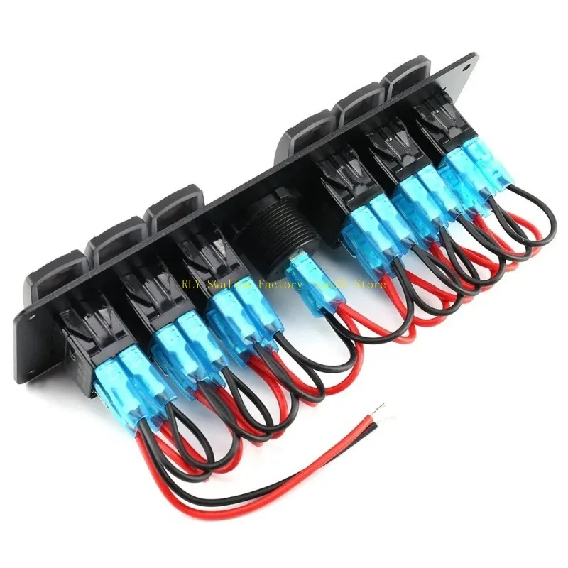 6 + 1 transfer switch panel color LED voltmeter 12V/24V suitable for RV, automobile, marine