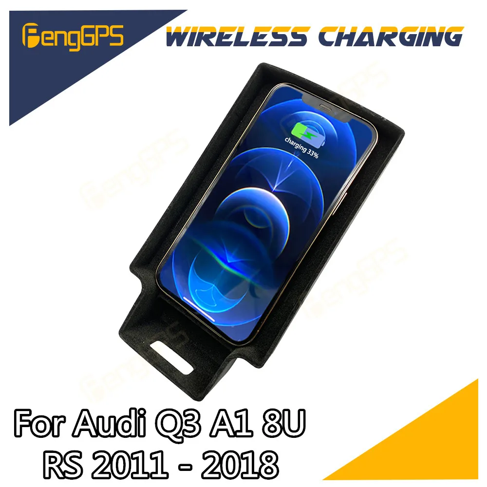 Quick QI Car Wireless Charger Fast Charging For Audi Q3 A1 8U RS 2011 - 2018 Intelligent Infrared Mobile Phone Dashboard Holder