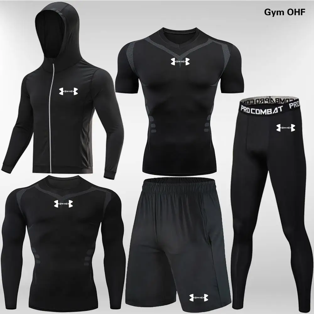 

Men'S Running Clothes Sports T-Shirt Shorts Sets Compression Breathable Outdoor Training Gym Men'S Tennis Muay Thai Sports Suit