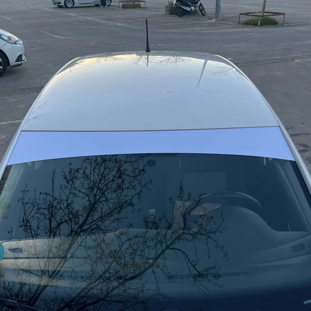 135x21CM Car Front Windshield Vinyl Waterproof Banner Stripe Decals Anti UV Heat Control Auto Window Visor Stickers Black/White