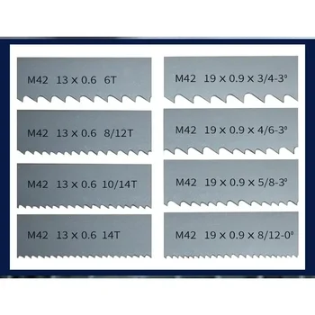 M42 바이메탈 띠톱 블레이드, 1/2 인치 1400 1140 1790, 2240x13mm, 6, 14Tpi 밴드 톱날 포함, 단단한 목재, 금속 절단