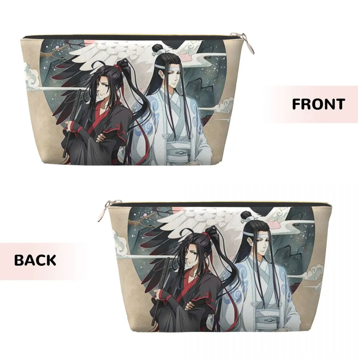 لان وانغجي الأزرق ساكورا الفن الجامح مو داو زو شي جوسو لان حقائب مستحضرات التجميل النسائية السفر ماكياج المنظم الحقيبة تخزين أدوات الزينة #3