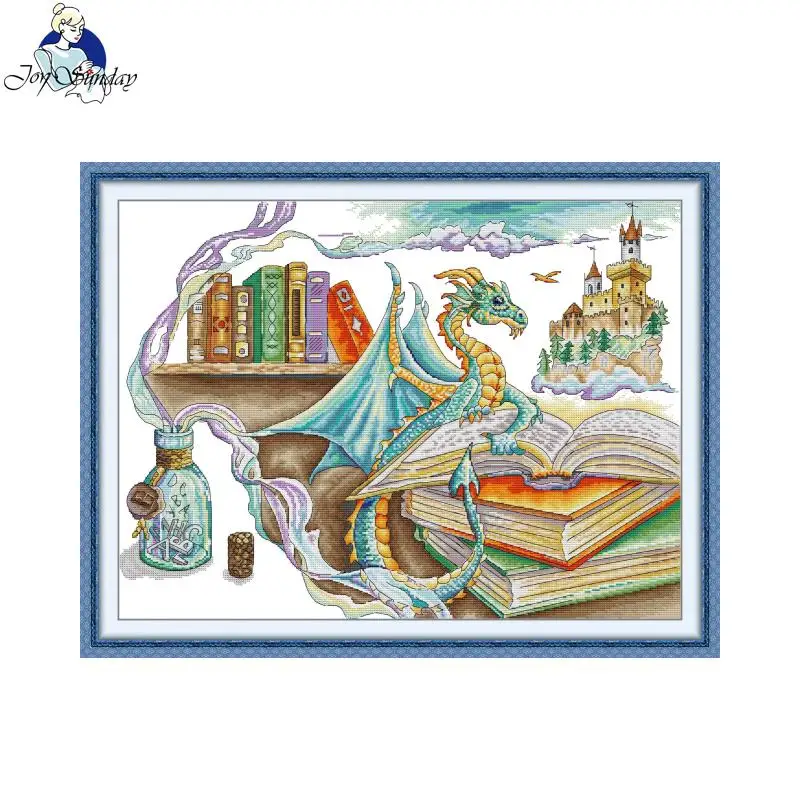 

Набор для вышивки крестом Joy Sunday, ткань Aida 14CT/16CT/11CT, набор для вышивания «сделай сам», для домашнего декора, подарок, Рождественская сказка, Guardian