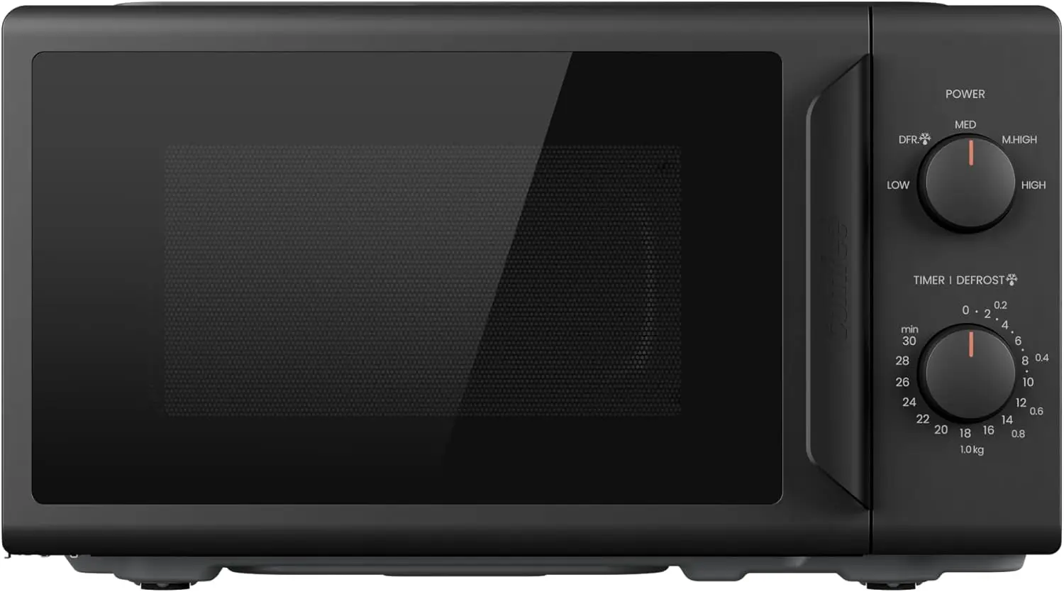 Horno Microondas Mini CMO-MP012ND(BK) de 20 L y 700 W, Negro, con Ventana Grande, Diseño Compacto, Función de Descongelación Rápida, 5 Niveles de Potencia