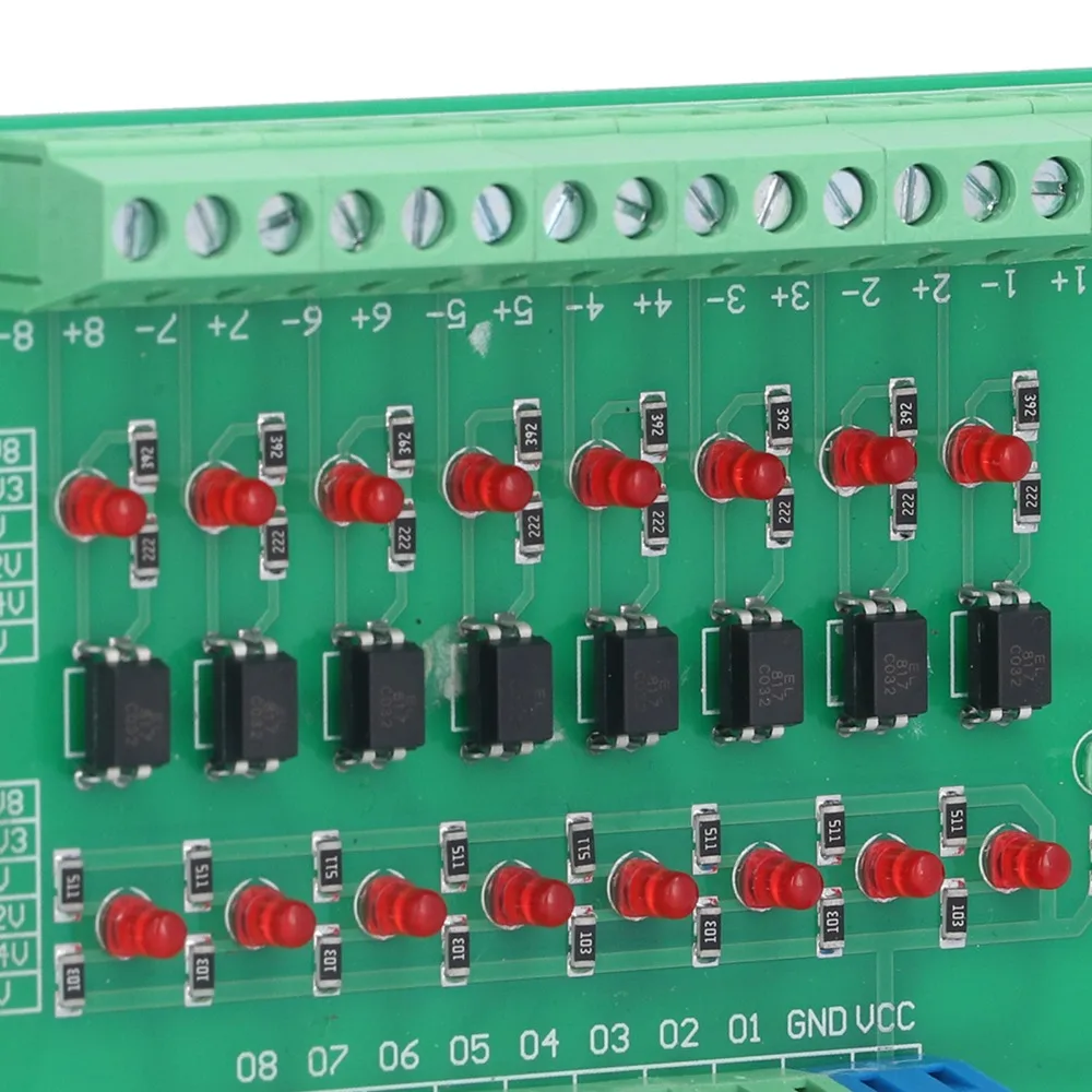 

Relay Board 8 Channel Signal Converter 24V To 5V Frequency 20KHZ Isolation Board Level Converter Signal Isolation