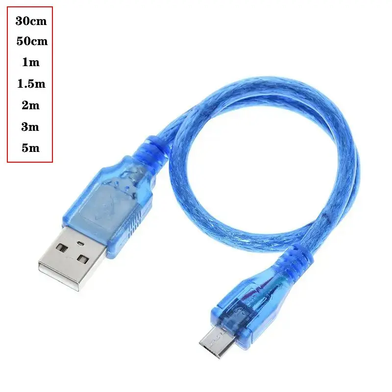 0.3m 0.5m 1m 1.5m 2m 3m 5m USB 2.0 A Male to Micro USB 5Pin Male Phone MP3 Tablet Data Charging Cable