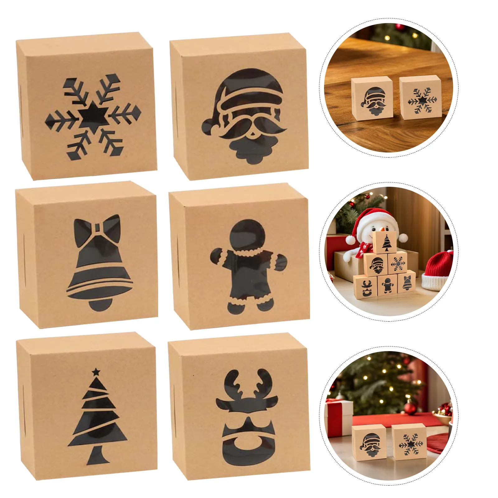 30 Pcs Cookie Containers Candy Boxes Packaging Christmas Treat Holiday for Sweets
