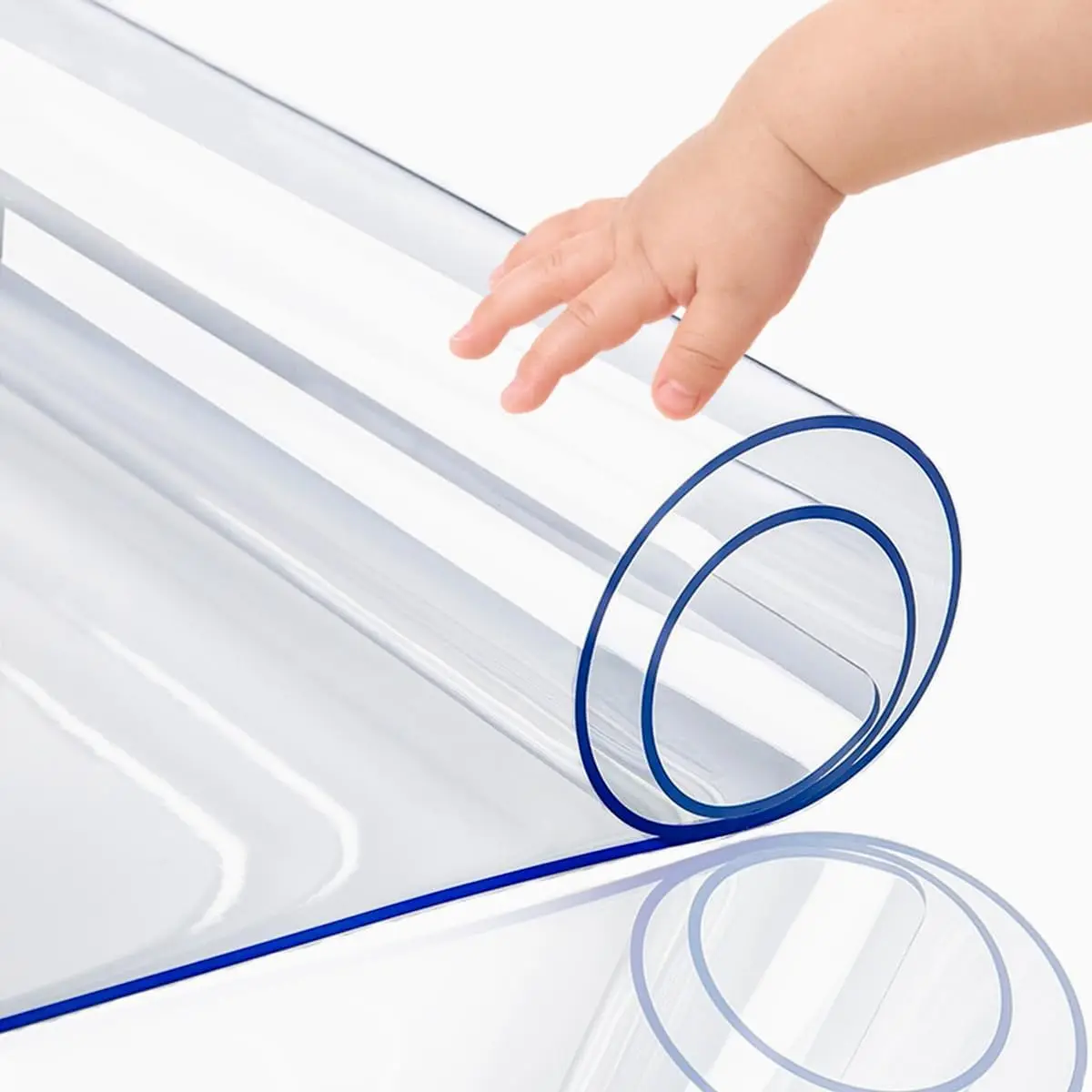 

Upgraded Version New Clear Table Cover Protector 46X72 H 1.5Mm Thi Plastic Dining Room Table Pad Protector Clear Plastic