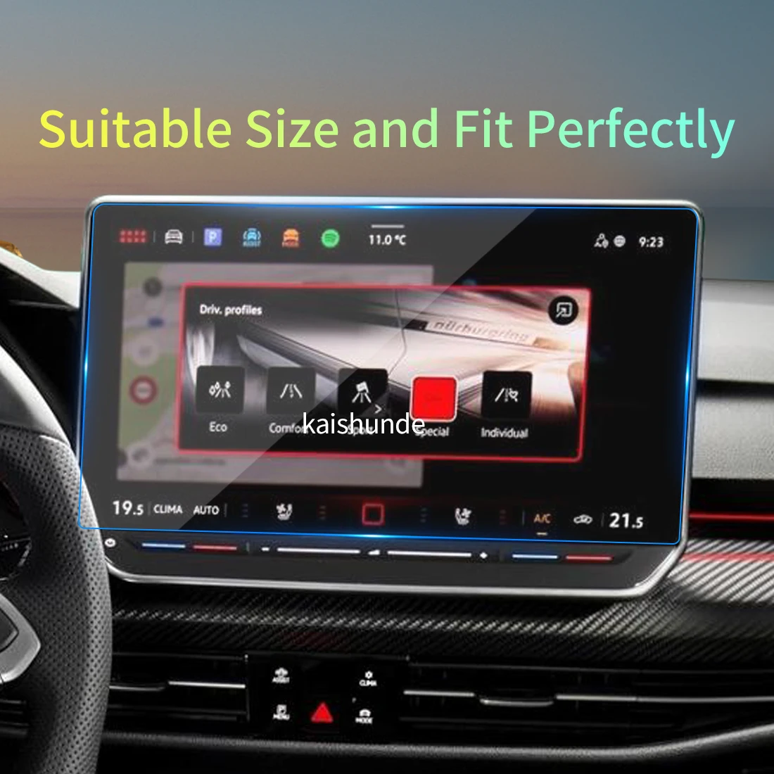 Car Stickers Meters Protector For 26 VW Golf Tempered Glass Protective Film Display Navigation Vehicle