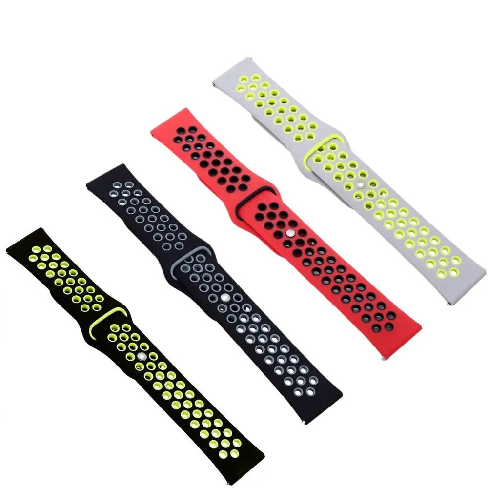 Bracelet en silicone pour Amazfit Galaxy Watch 4, GTS 4, 3, 2, 2e, Mini GTR 2/3 Pro, Stratos 3/2, 20mm, 22mm