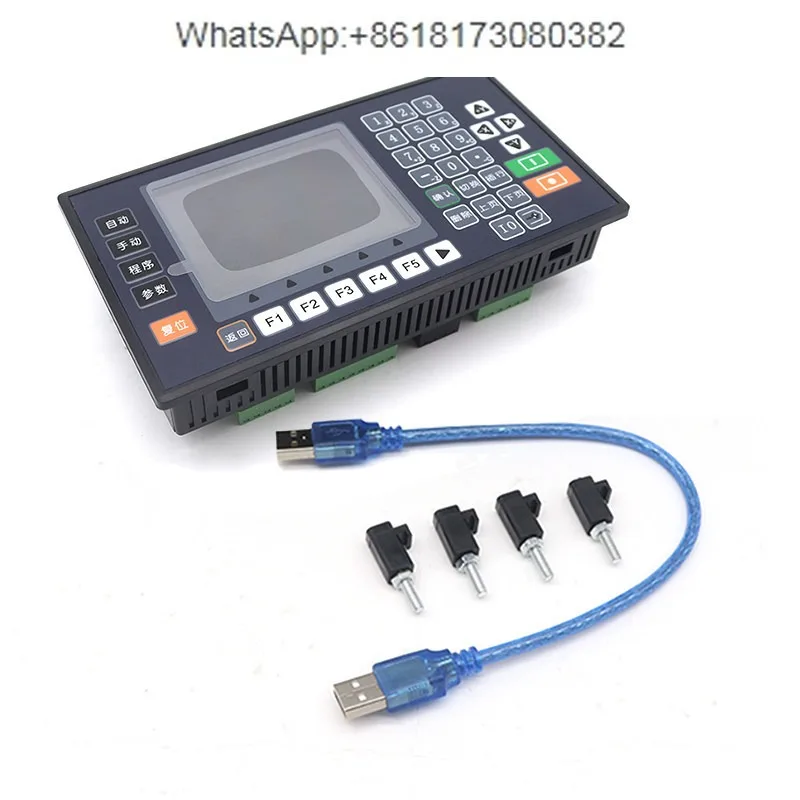 Servo motor motion control LCD screen double three axis fixed length programming numerical control module slide controller