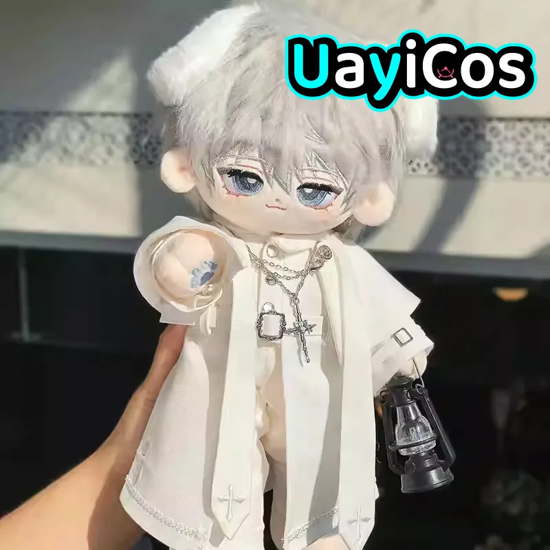 

30cm Doll Clothes Father Priest Dark Punk Cool Cloak Necklace Suit Stuffed Plushies Doll Clothes Accessories Anime Toy Kids Gif