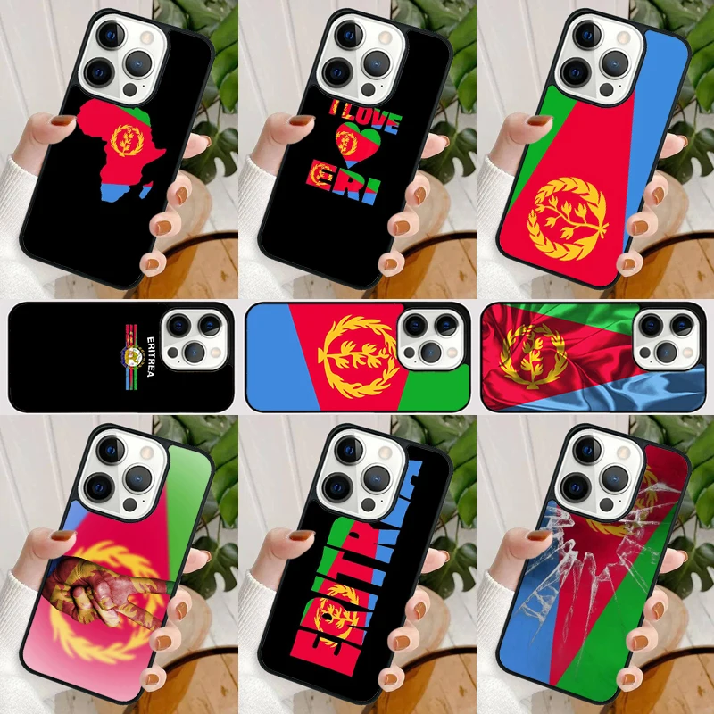 Eritrea Flag Phone Case For iPhone 16 15 SE2020 14 Max 6 7 8 Plus 11 12 13 Pro Max Mini Phone Cover coque