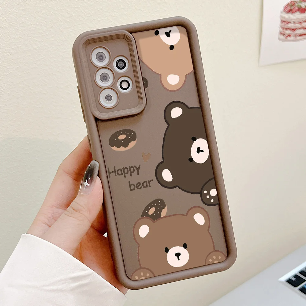 Bear Case For Samsung A55 5G A54 A53 S24 Ultra Plus S23 S21 S20 FE A52 A35 A34 A15 A13 A14 A05s A32 A24 A23 A25 A73 TPU Covers