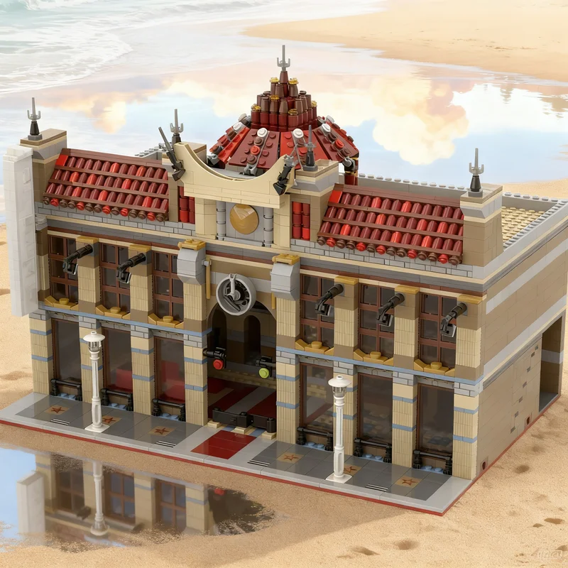 

2404pcs MOC The Grand Palace Station Modular Streetscape Model Building blocks Architecture toy Christmas gifts Brick Kids DIY