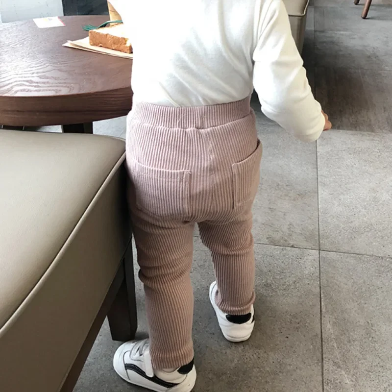 Baby Girls Cotton Leggings Little Girl Big PP Pants Spring Autumn Kids Pants High Waist Trousers Children's Pant image 3