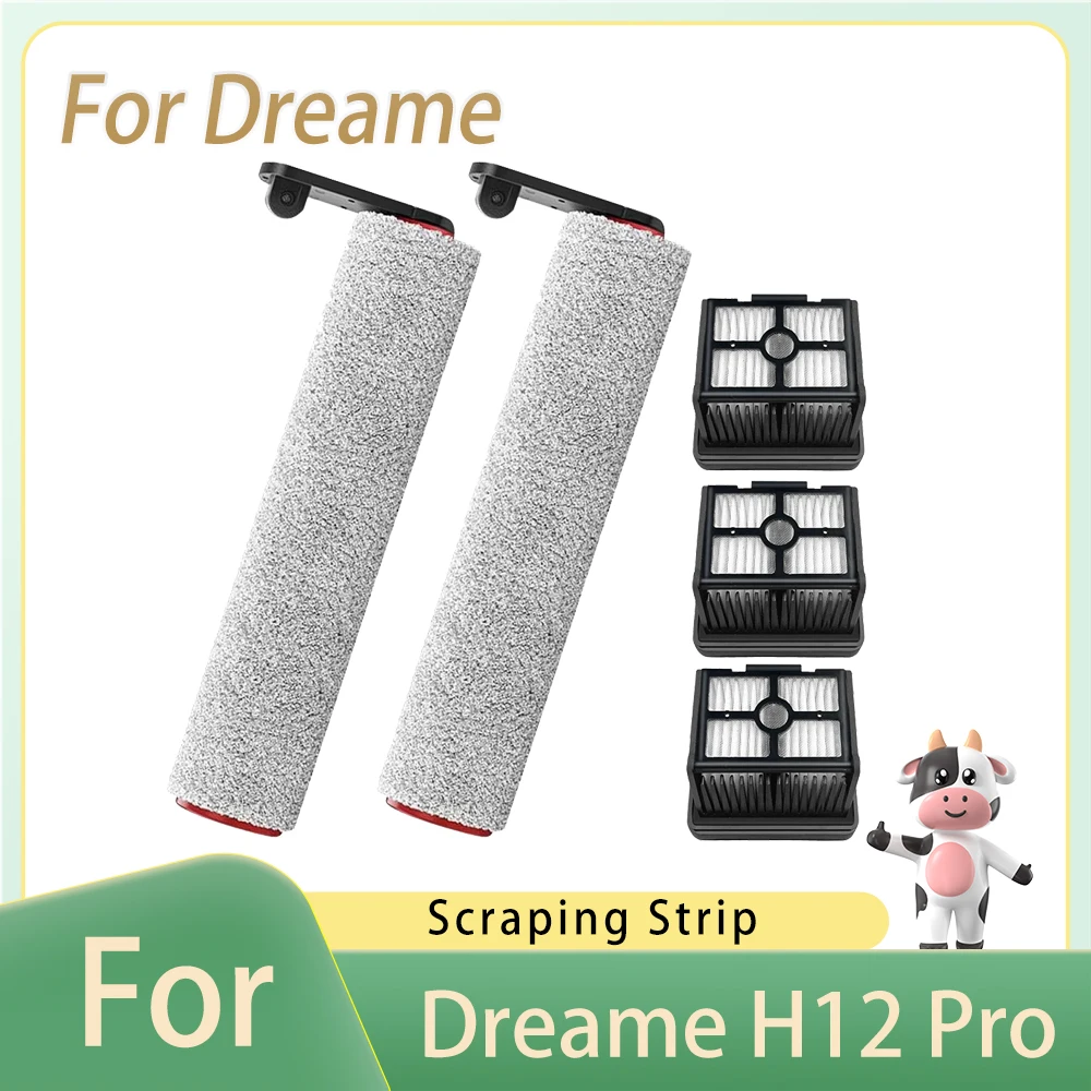 Roller For Dreame H12 Pro Spare Parts Replacement Consumables Roller Brush HEPA Filter Wet Dry Vacuum Cleaner Accessories