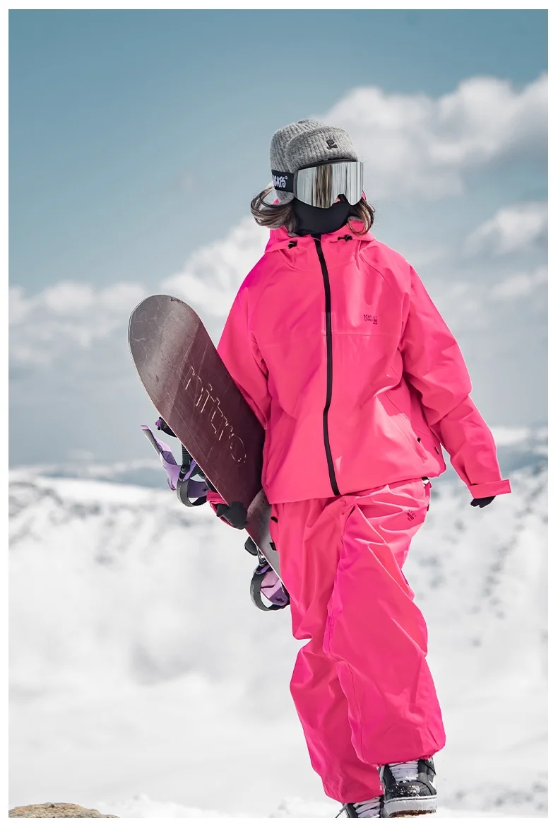 ジョン・スノー 新しい暖かいスノーウェア 男女兼用 防水 通気性 スノーボードジャケットとパンツ アウトドア プロ仕様 スキーウェア