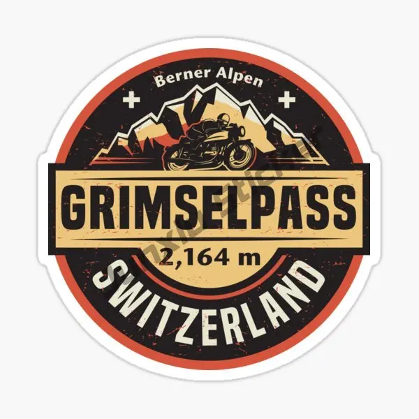 Grimsel Pass Car Sticker Motorcycle Truck Lorry Laptop Switzerland MountaIn Decal for Laptop Car Interior Truck Decorations