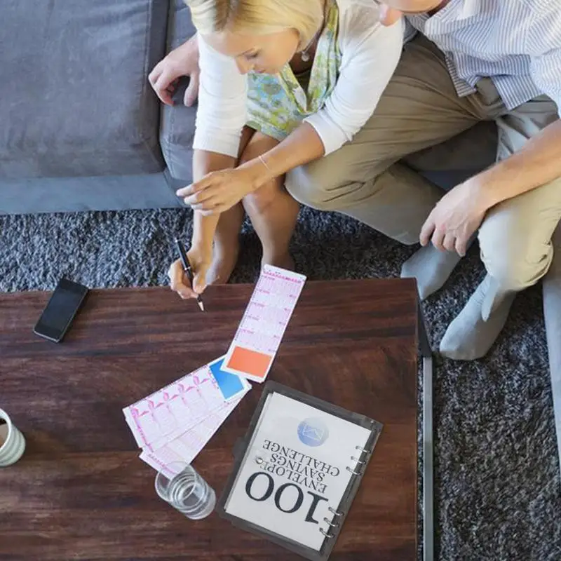 100 Envelopes Money Saving Money Challenge Budget Binde With Cash Envelopes For Budget Planner