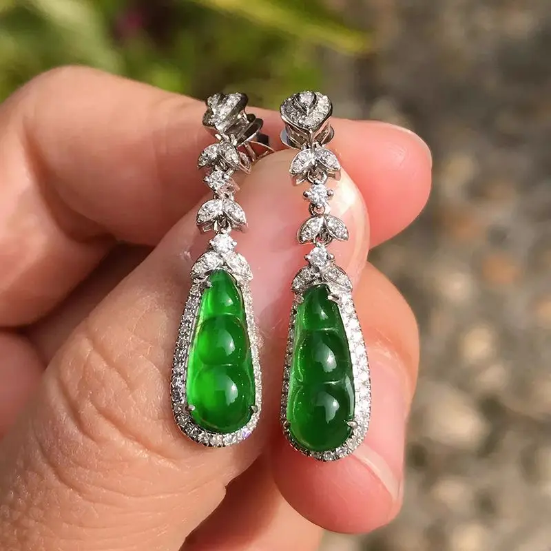 

ice seed egg surface gourd stud earrings light luxury with Internet celebrity trend fashion versatile new style earrin