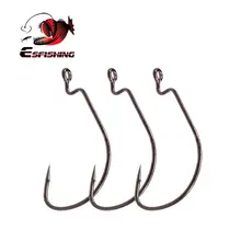 Offset Carbon Steel Fishing Hooks Big Bass #2