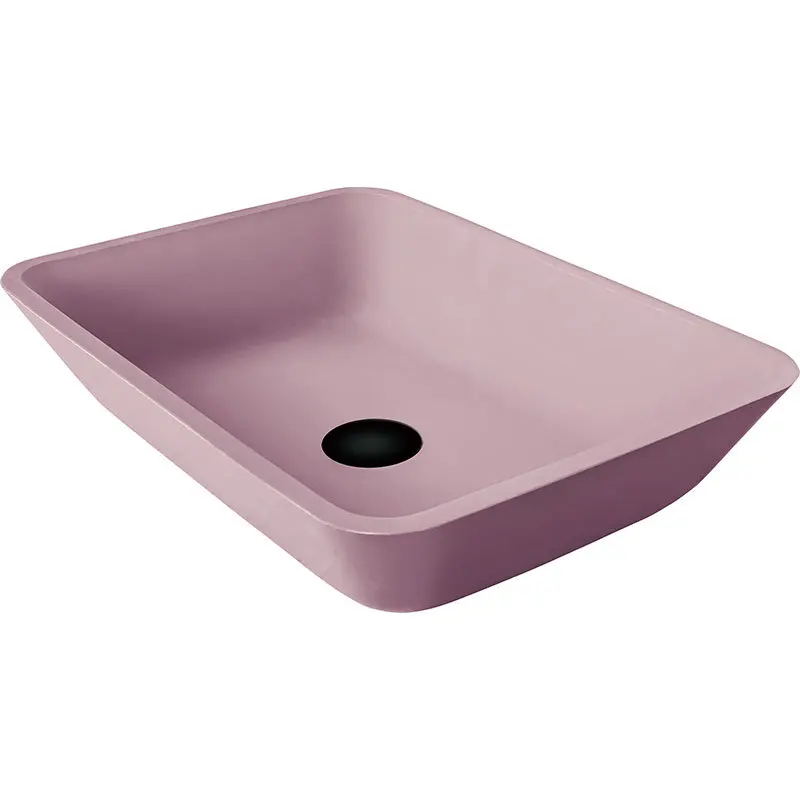 

matte tempered glass counter basin, bathroom matte glass washbasin