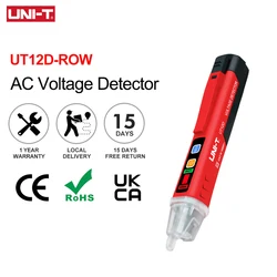 UNI-T AC 전압 테스터 감지기, 비접촉 표시기 펜슬 스틱, 전원 LED 조명 센서 계량기, UT12D, 12V-1000V