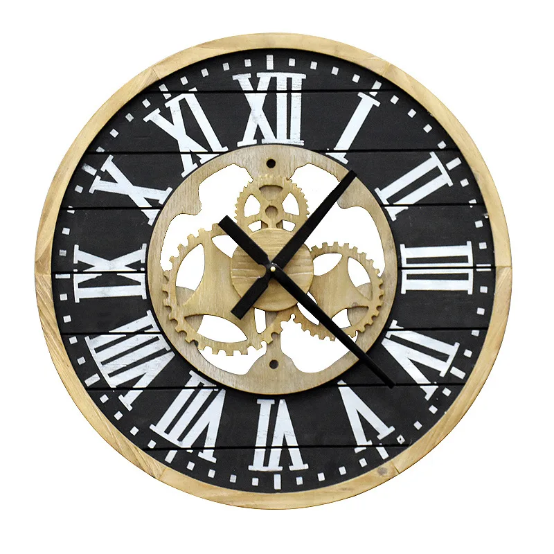 

Featured European antique wooden wall clock living room bedroom decoration