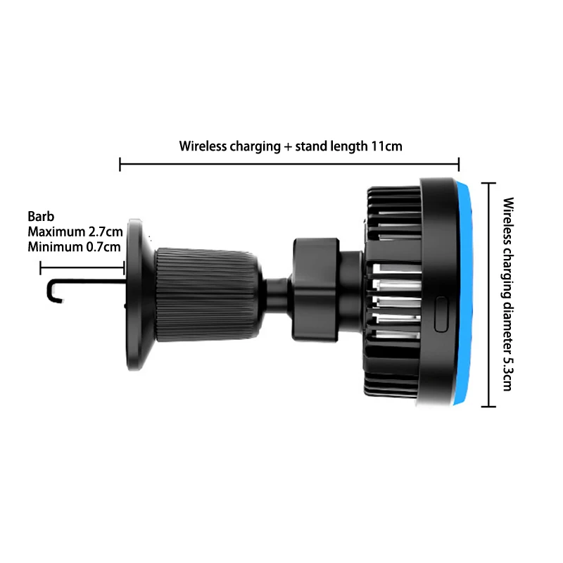 Carregador de carro magnético sem fio, Estação de carregamento rápido para iPhone 15, 14, 13, 12 Pro Max, Suporte do telefone do carro, Air Vent Mount, Ice Cooling