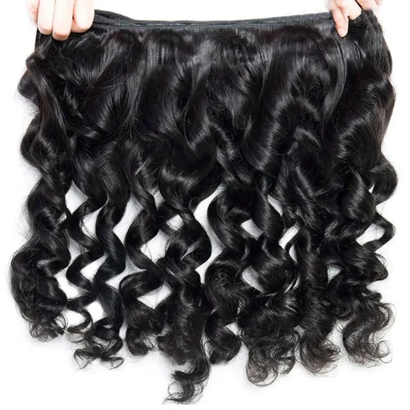 12A Loose Wave Naturfarbenes Echthaarbündel 10-30 Zoll 100g/Stück Brasilianisches Jungfrauenhaar für schwarze Frauen zum Flechten und Stylen – Detail 5
