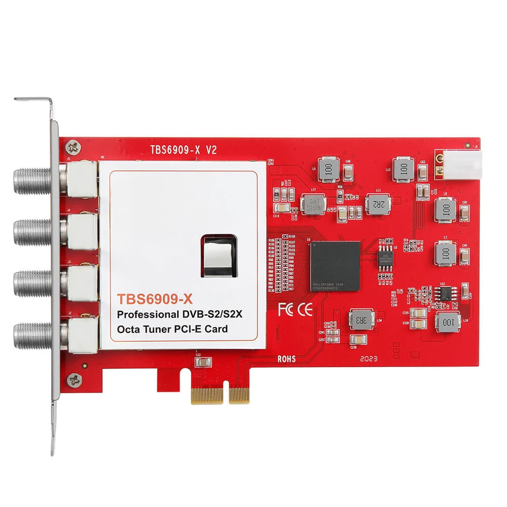 TBS6909X V2 DVB-S/S2/S2X 8  H.265 TV Tuner  Card Compatible with Tvheadend