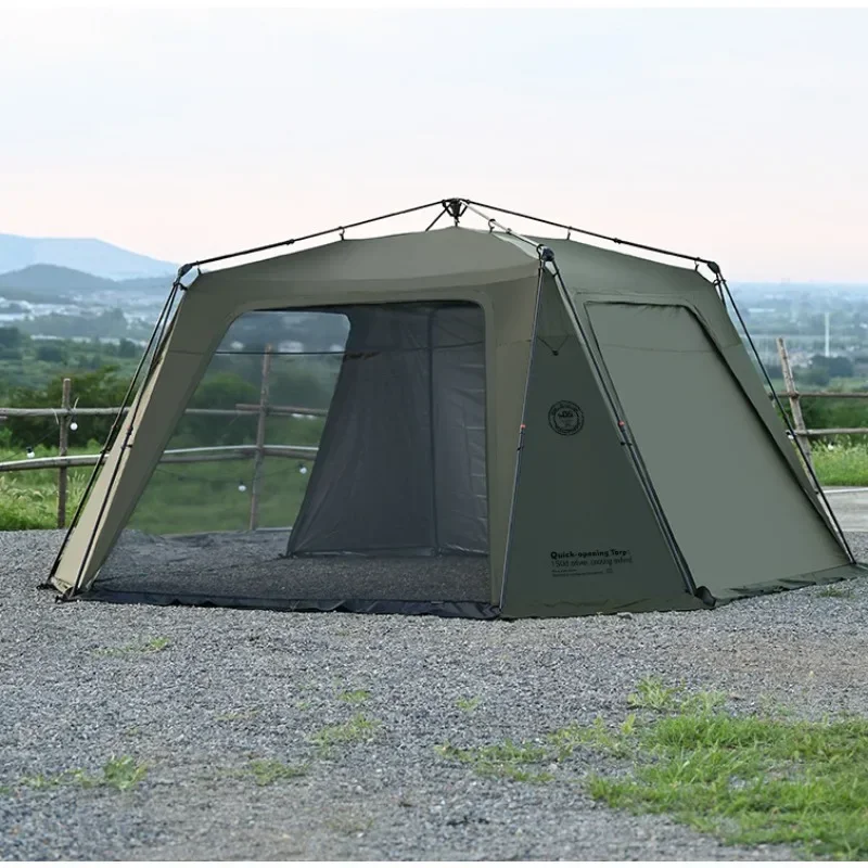 Outdoor Oxford Cloth Quick Build Canopy Tent Dome Canopy Camping Sun Protection Waterproof Canopy Automatic Dome