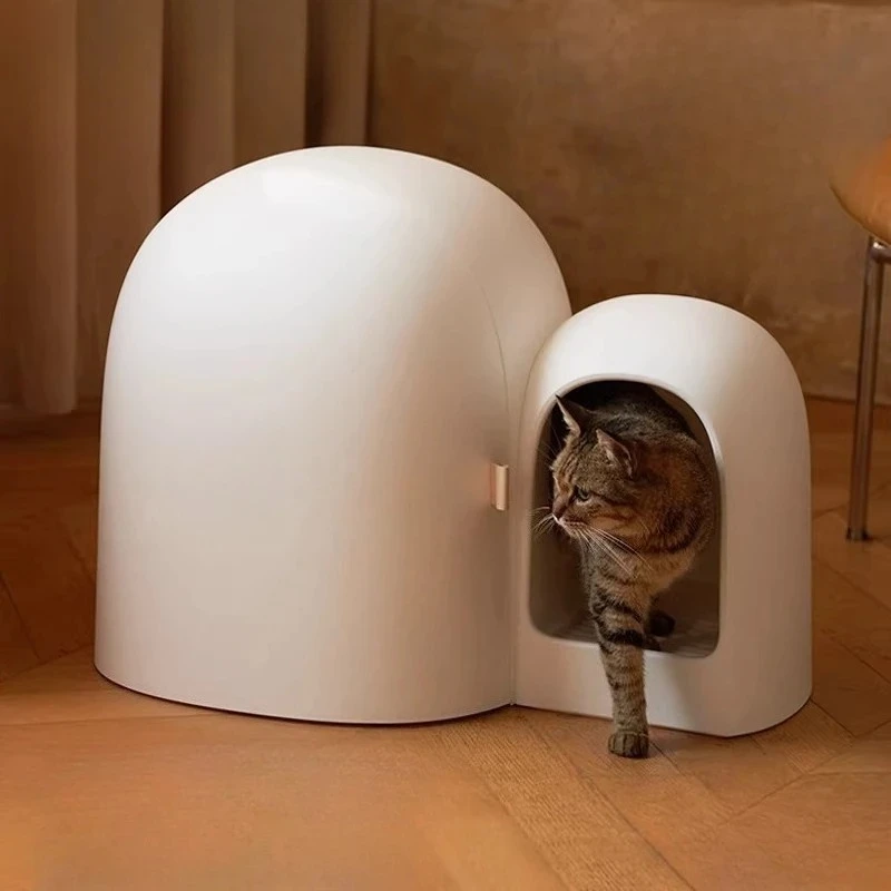 

Plastic Hiding cat Litter Box Side Entrance Closed Sandbox cat Litter Box Training Self-Cleaning Areneros Para Gatos Home Items