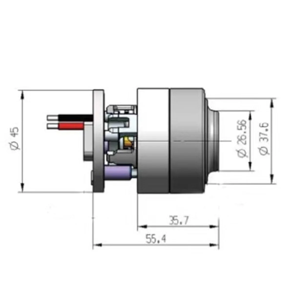 45mm 80000Rpm BL4560 DC 120W Car Vacuum Cleaner Brushless Motor High Speed Wireless Vacuum Cleaner Micro-Motor