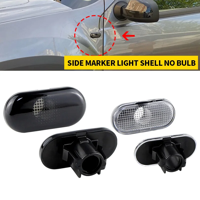 2x For Renault Megane 1 Clio1 2 KANGOO ESPACE Smart Fortwo 453 Side Marker Fender Lamp Cover Shell No bulb 8200257684,4539063800