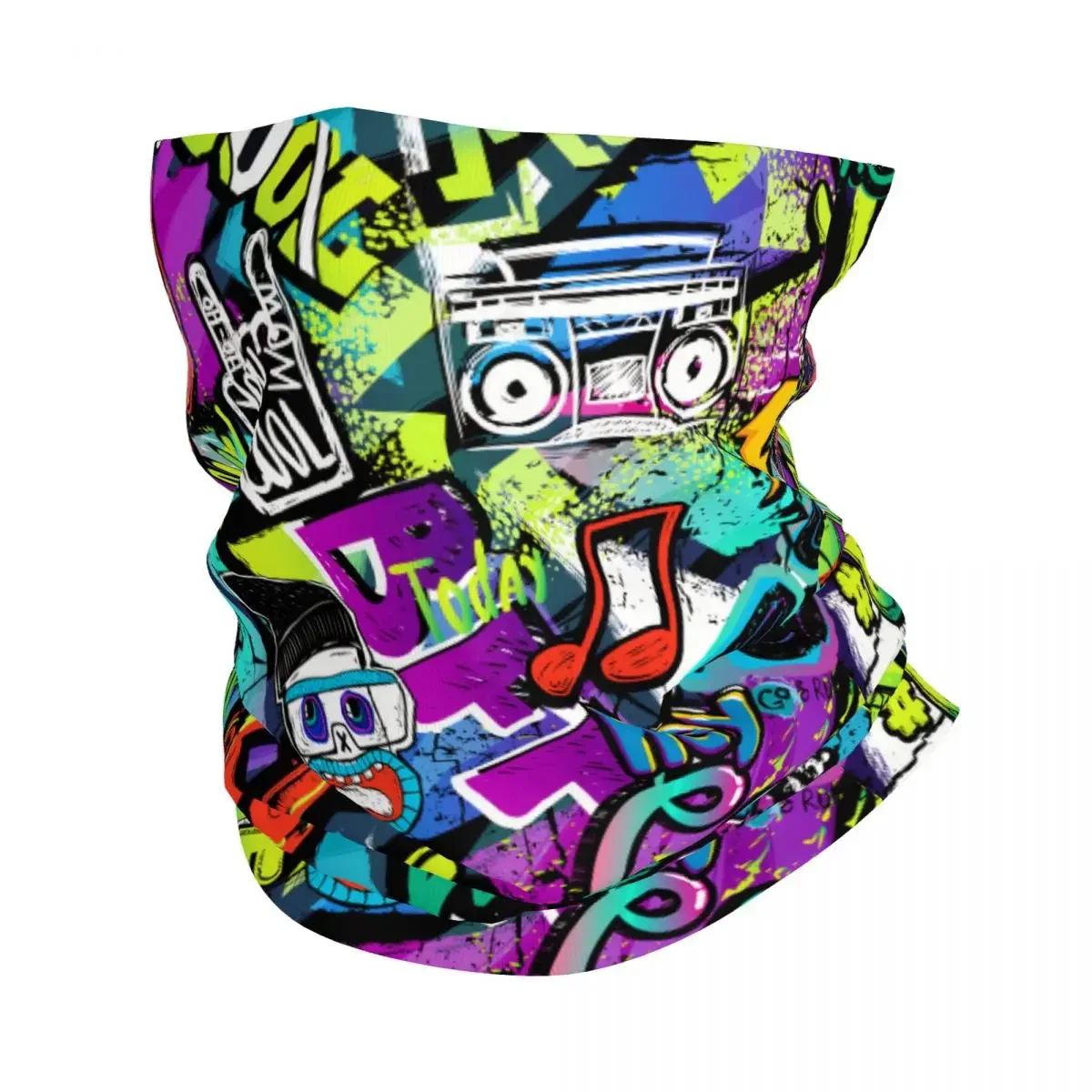 Cartoon Textile Clothes Wrapping Paper Motocross Bandana Neck Cover Printed Graffiti Art Pattern Wrap Scarf Multi-use Balaclava