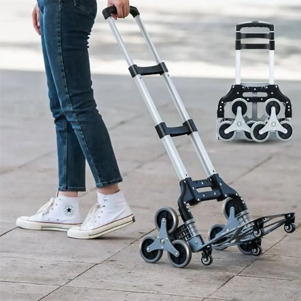 Pratico carrello pieghevole leggero Carrello multifunzione pieghevole per carichi pesanti Carrello portatile in lega di alluminio da campeggio