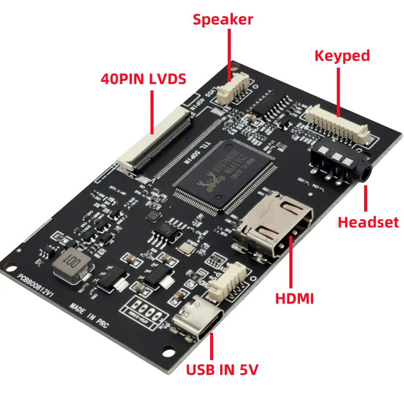 HDMI+Audio 40pin LCD Driver Controller Board Kit for LCD Panel CLAA101WH13LE 1280*800 Raspberry Pi android USB 5V