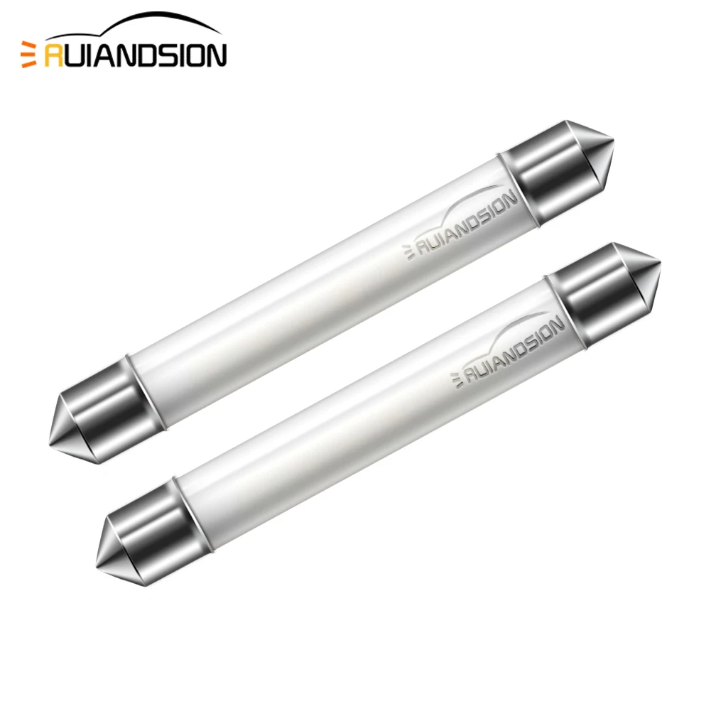 2pcs LED 42mm 45mm C5W Festoon LED Driving Bulb Car 6000K White Light Lamp Interior Door Read License Plate Bulb 12V 1W 3014SMD