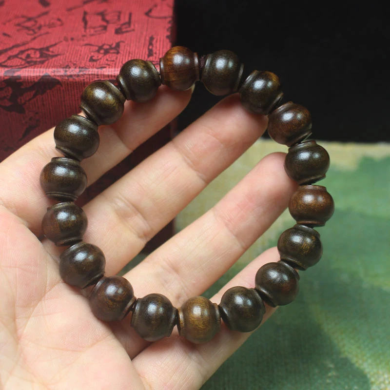 

Sheng Guibao Lantern 12mm Bracelet, Chinese Style Simple Unisex Jewelry, Buddhist Prayer Beads